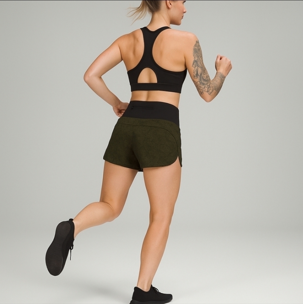 Lululemon Speed Short Mini Pencil Lace Brave Olive 4